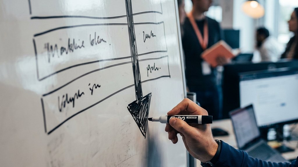 A four-layer defense sketched on a whiteboard